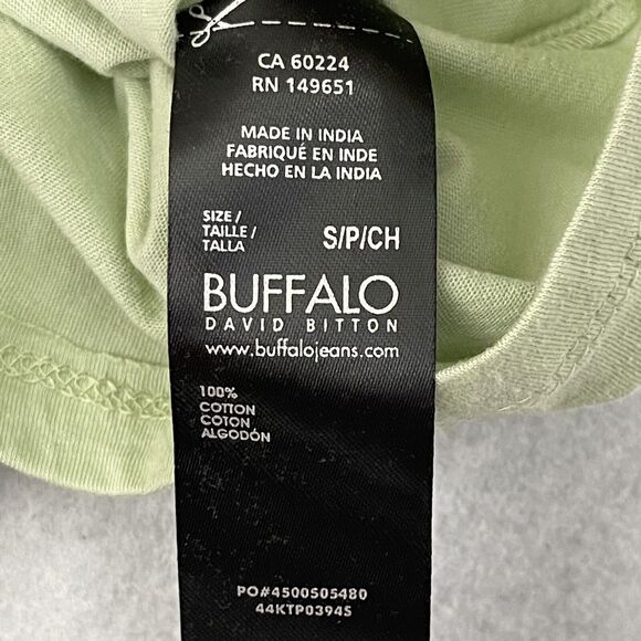 Buffalo David Bitton Babydoll Top Womens Small Green Peplum Tank MSRP $39 - Picture 12 of 13